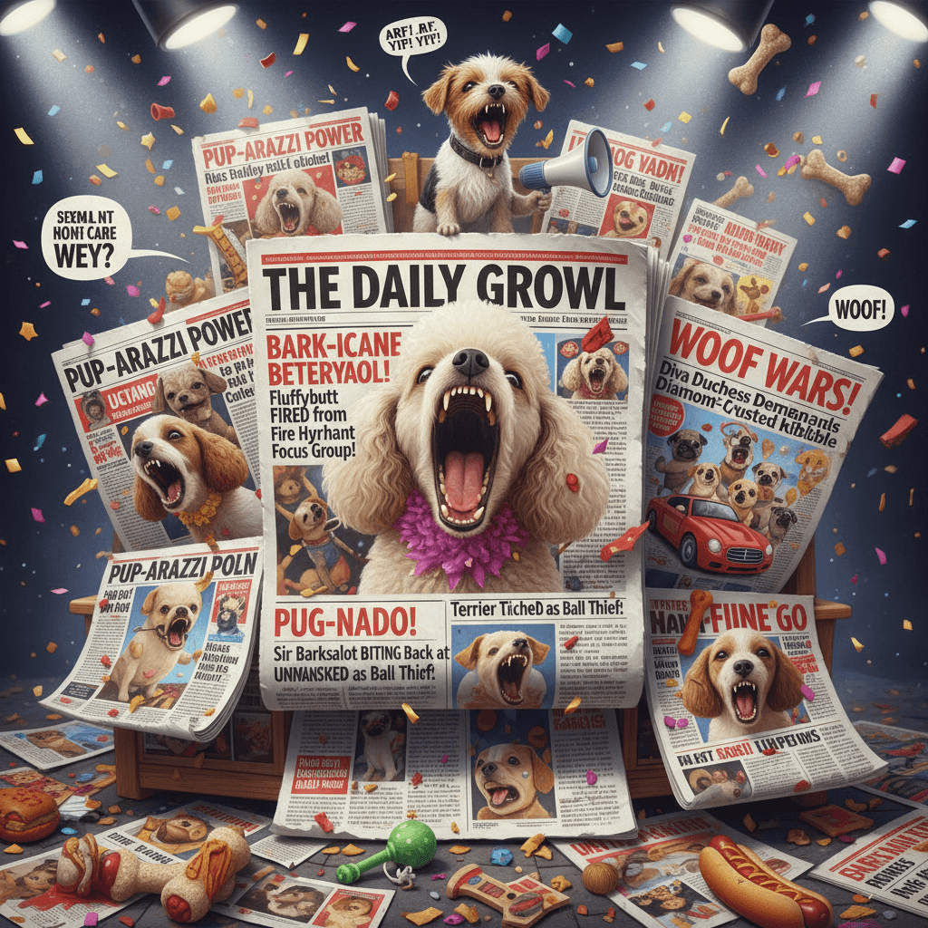 dog drama tabloid but make it SCREAMING