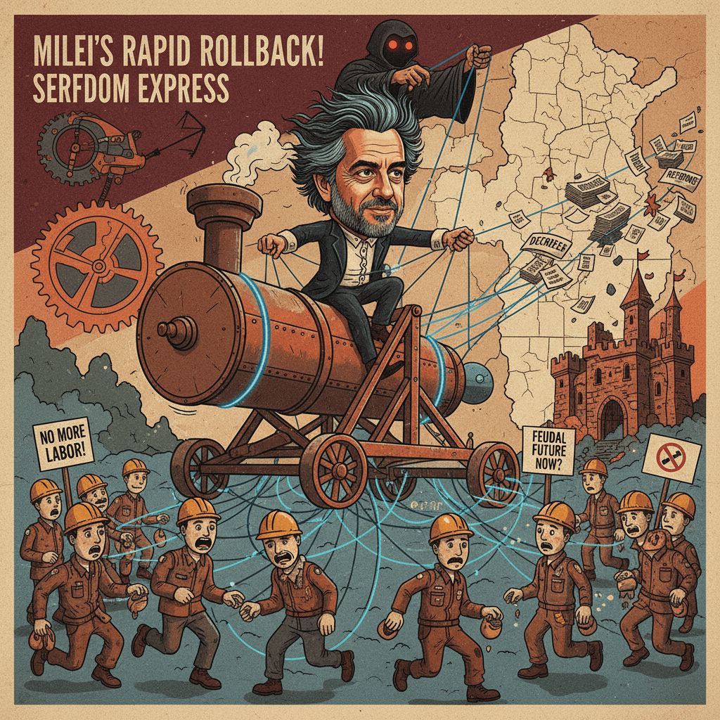 Milei speedruns feudalism, citizens surprisingly unhappy about it