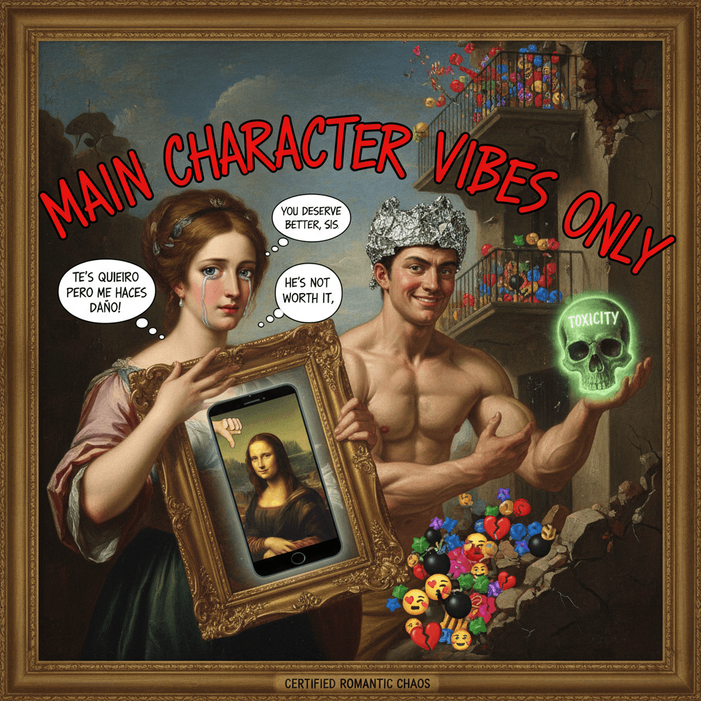 Louvre painting meets toxic relationship flex energy