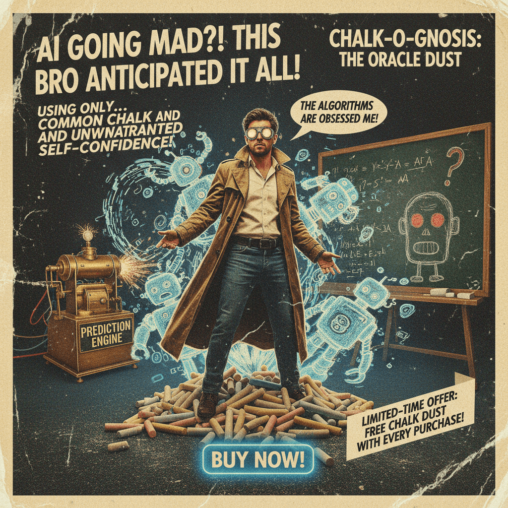 Bruh predicted AI psychosis using chalk and main character energy