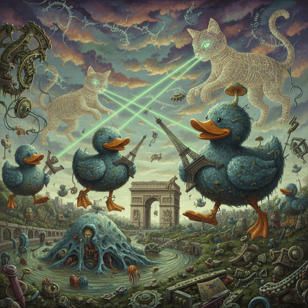 laser cats vs rubber ducks: paris edition (mold included)