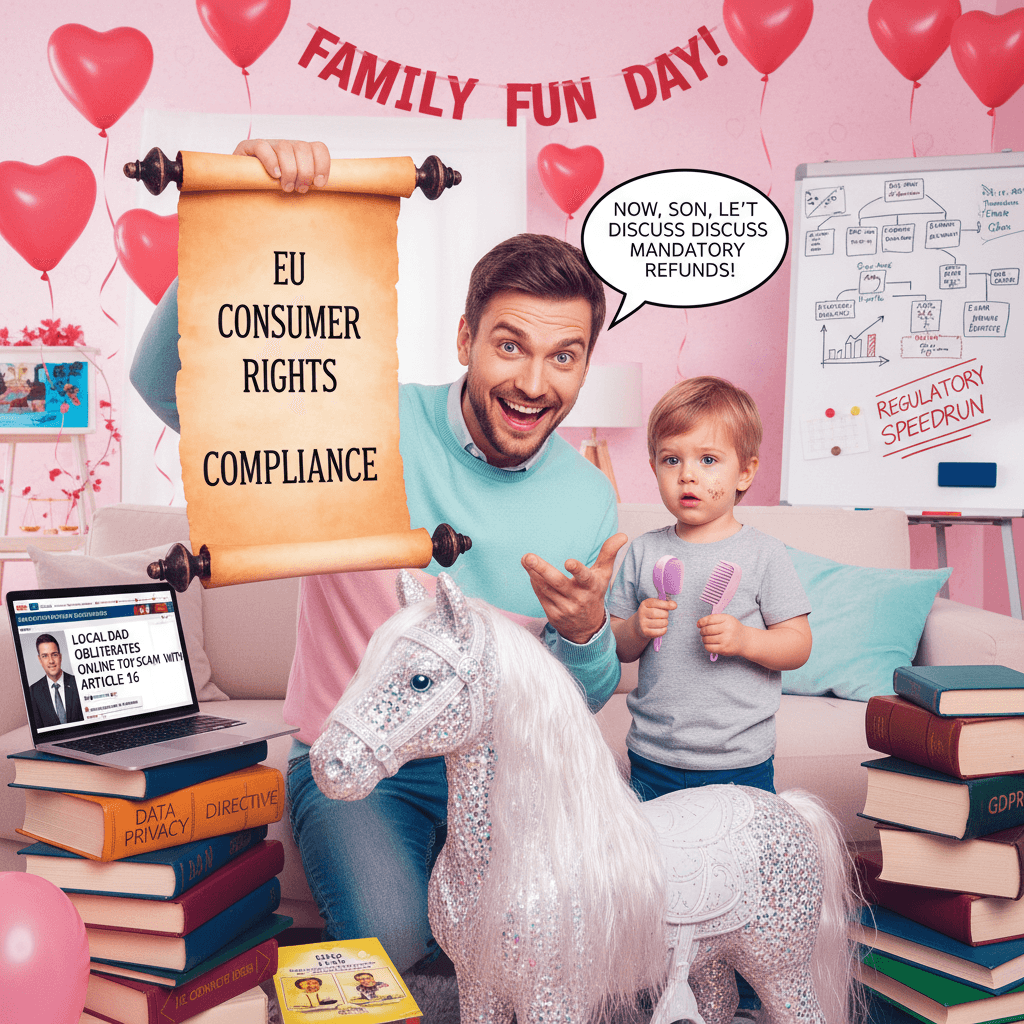 Dad discovers child grooming, pivots to EU consumer law flex