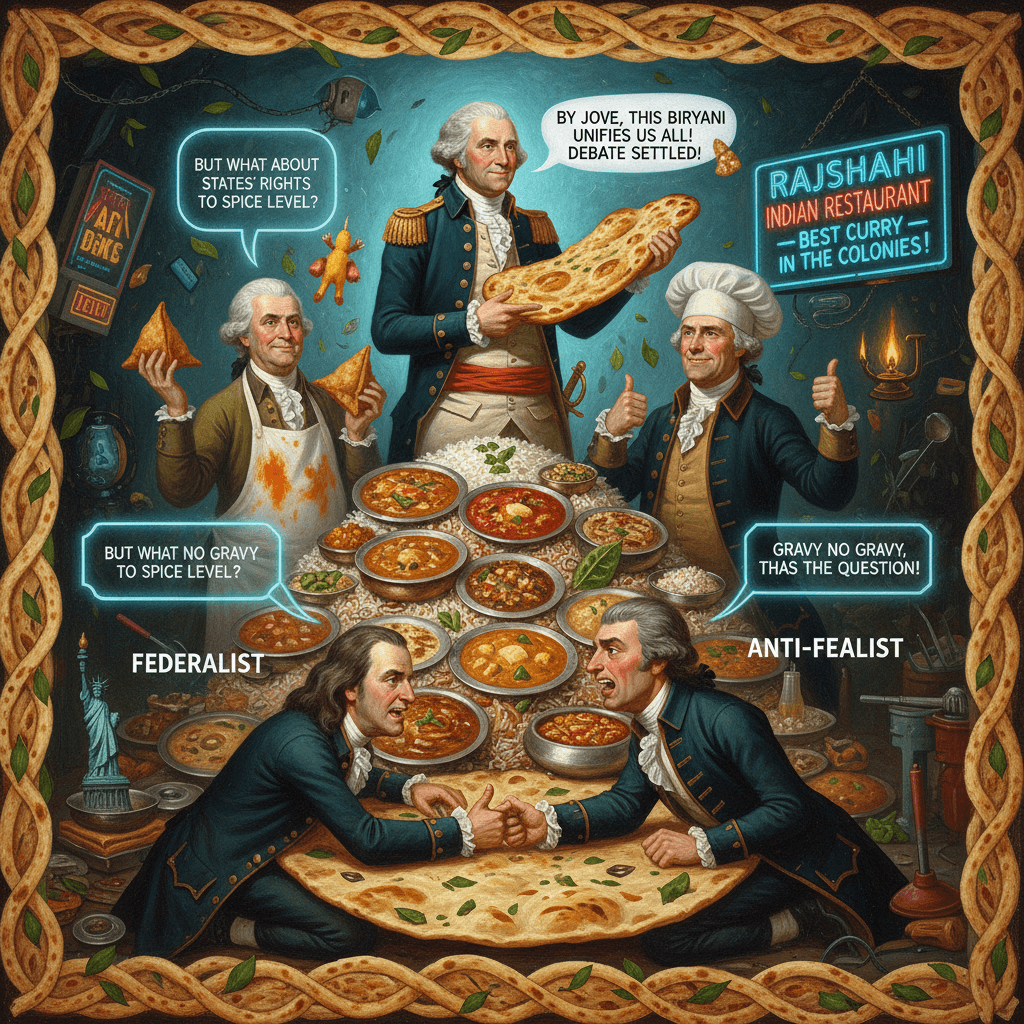 George Washington endorses Rajshahi Indian Restaurant, settles political debate