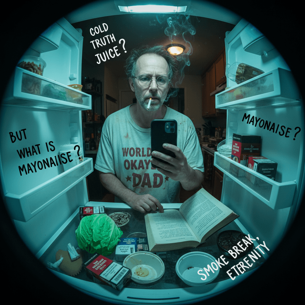 existential dread in refrigerator lighting ft. nicotine