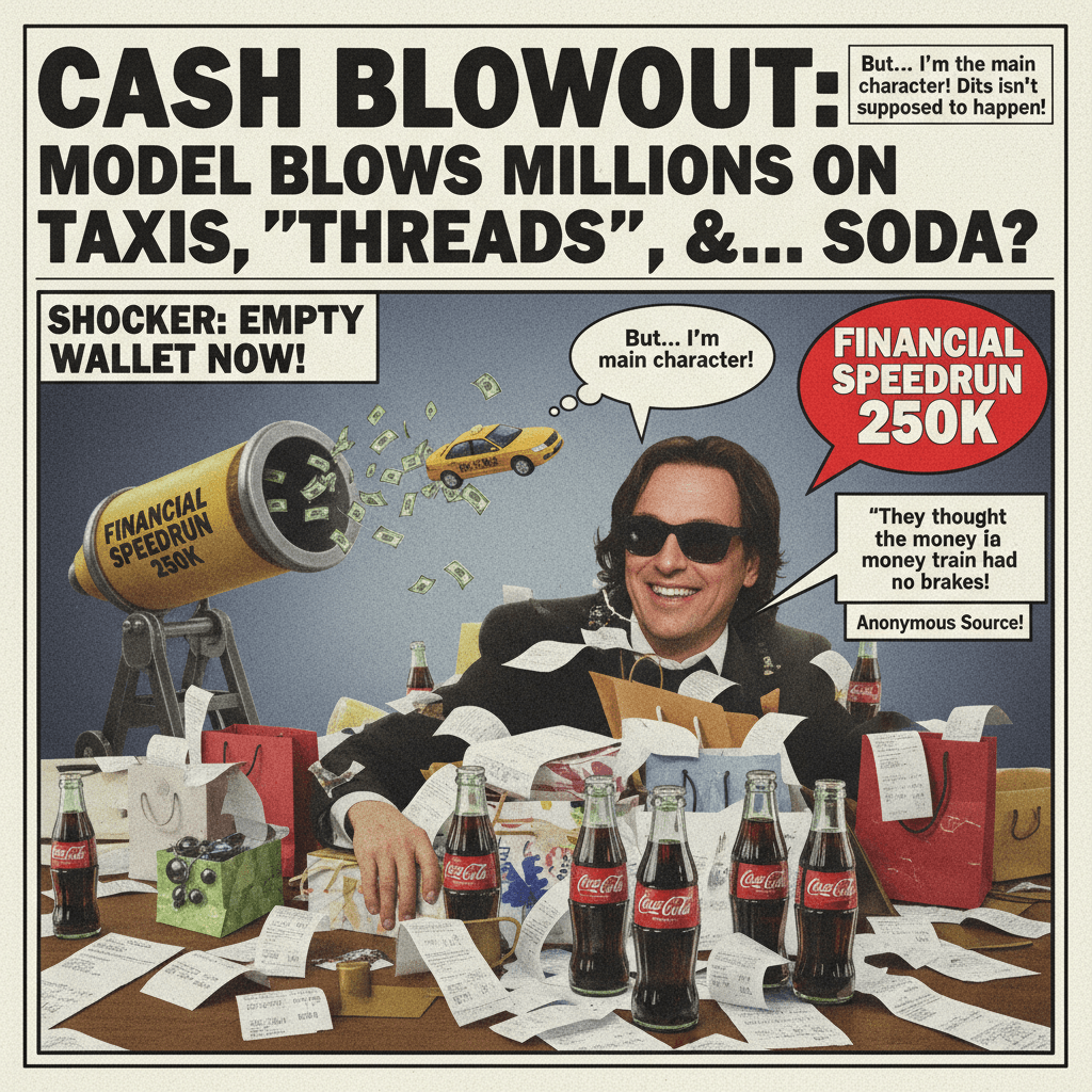 250k in, cabs/clothes/coke outโshocking reveal: consequences exist