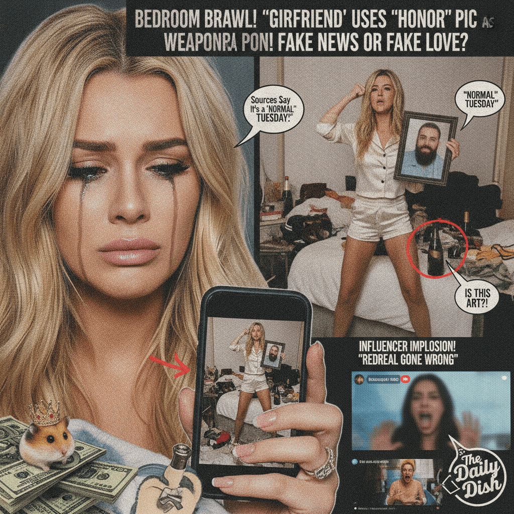 girlfriend defends honor via bedroom photo, very normal
