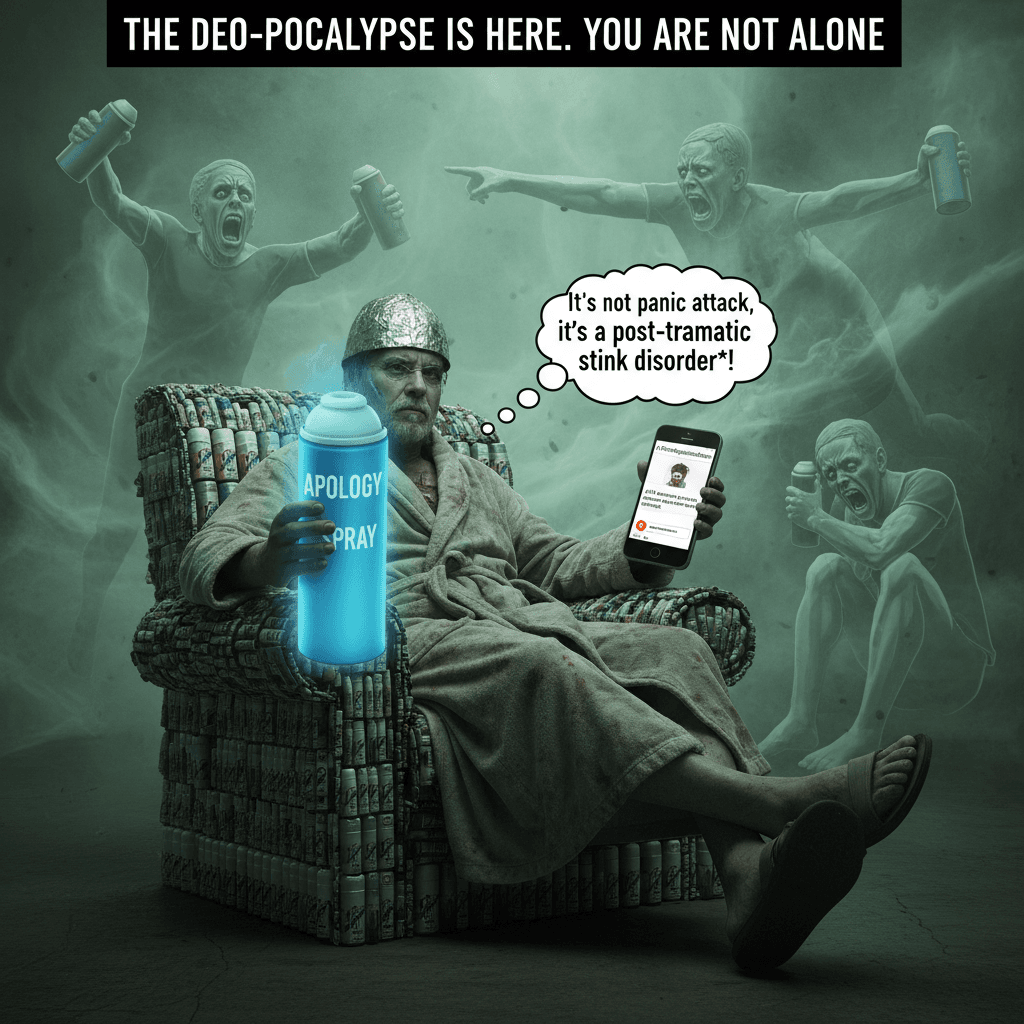 treating deodorant apologies like PTSD flashbacks, very normal