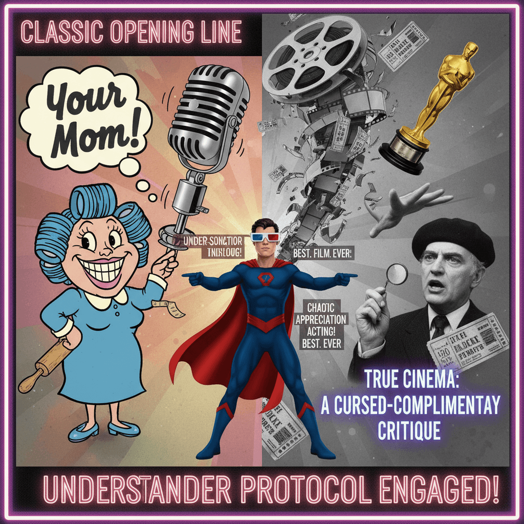 Started with your mom joke, ended with film criticismβtrue cinema understander energy