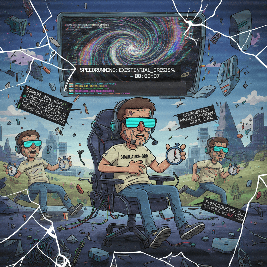 speedrunning a mental breakdown with corrupted simulation talk