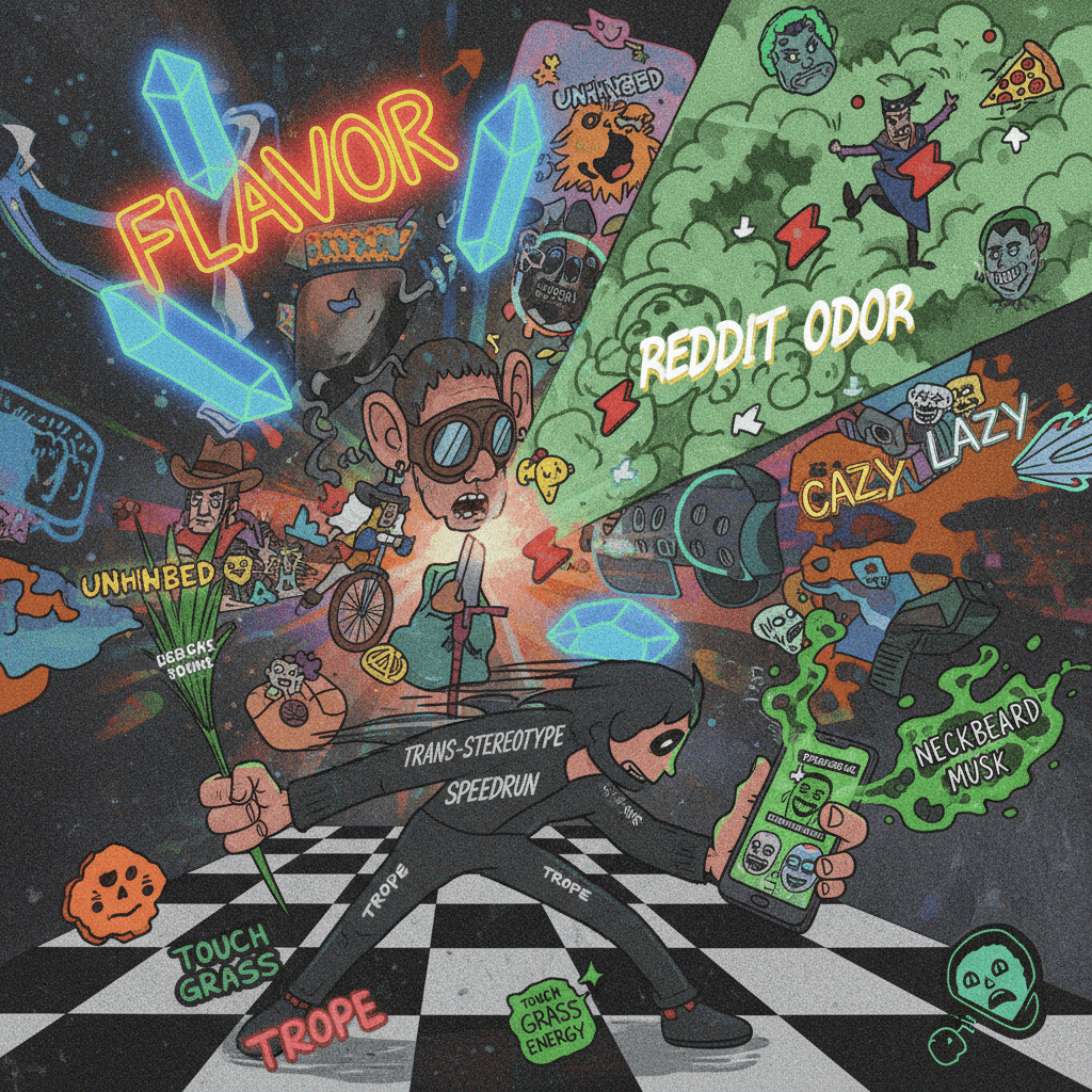 Deeply unhinged sensory description with a side of lazy stereotyping