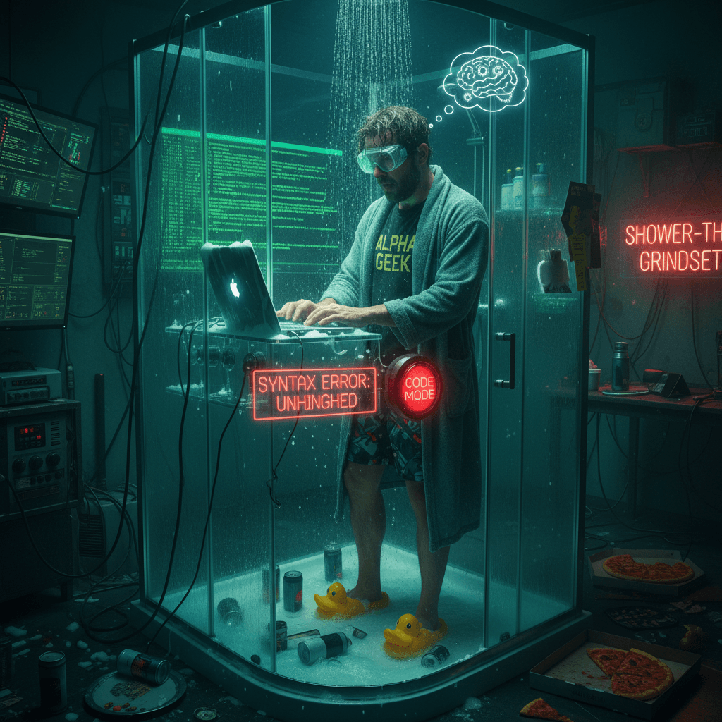 ssh from shower to write bad code faster