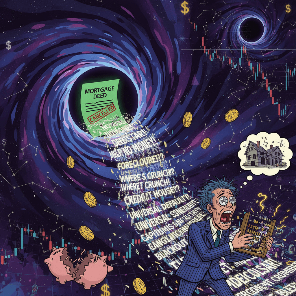 black hole ate my mortgage and left only cryptic caps-lock screaming