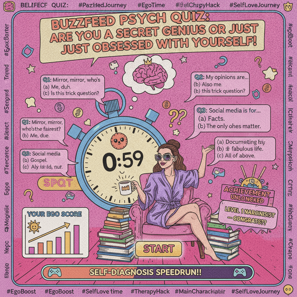 60-second narcissism quiz because therapy is expensive & self-awareness is a game