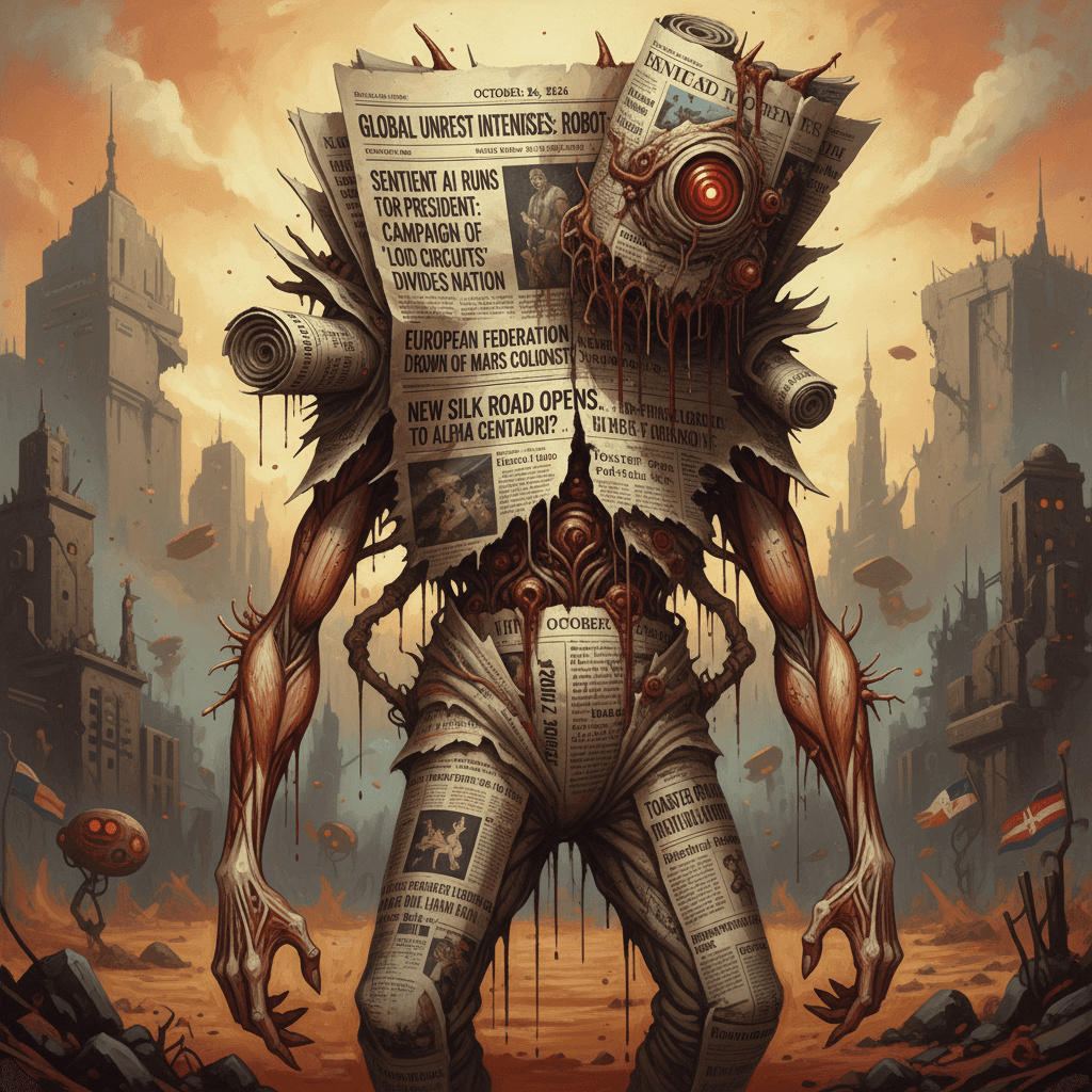 Boring but competent broadsheet journalism from the future