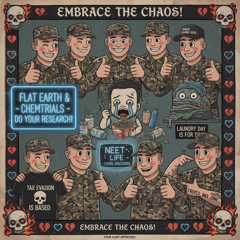 Wholesome soldiers endorse controversial life choices