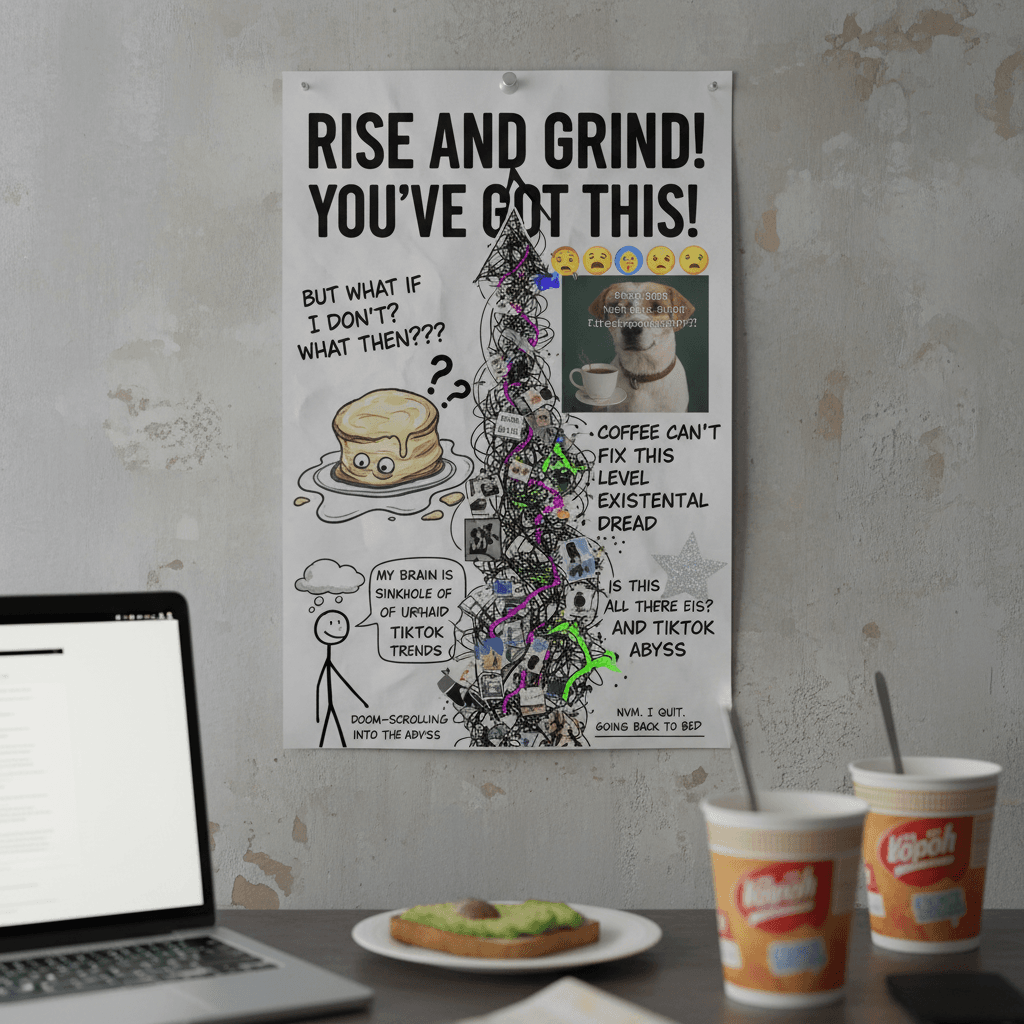 motivational poster if it gave up halfway through and started spiraling