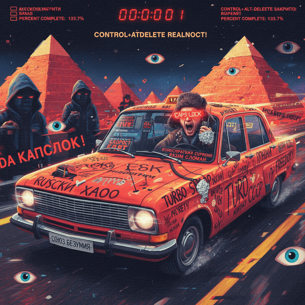 Soviet taxi driver speedruns illuminati exposure via caps lock fever dream
