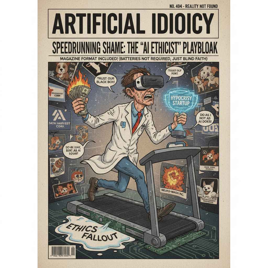 AI safety advocate speedruns hypocrisy, magazine format included