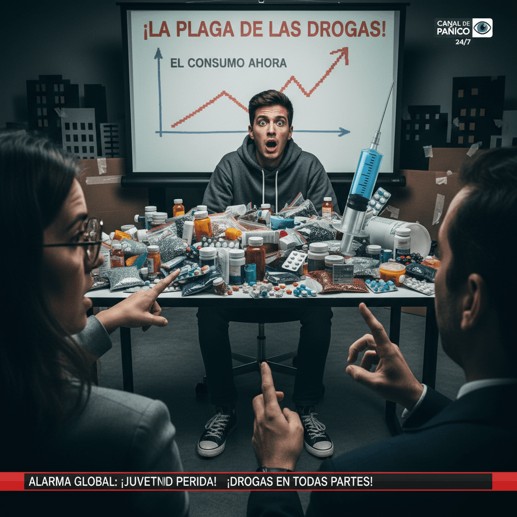 Spanish news discovers drugs exist, applies maximum dramatic lighting