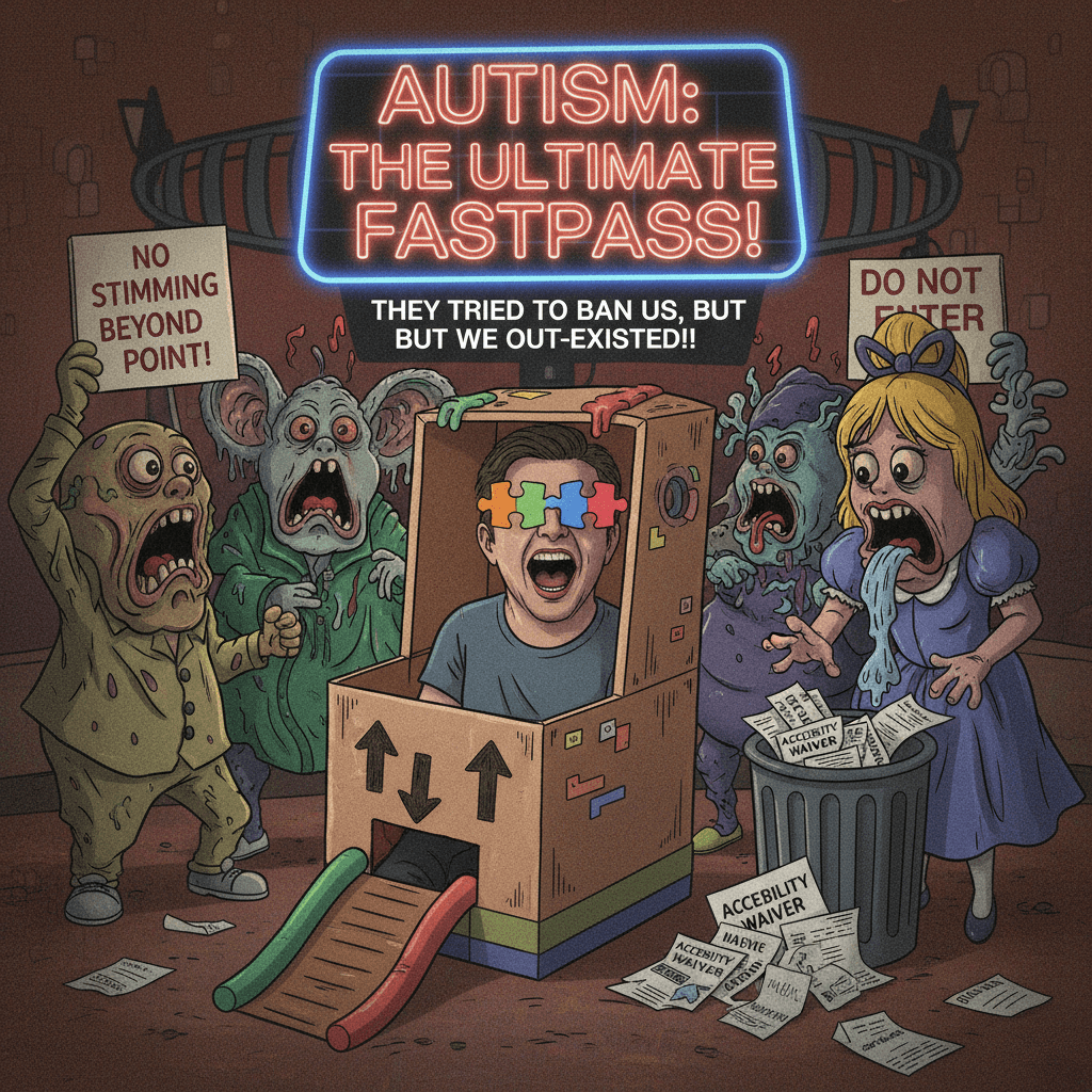 Theme parks hate this one weird trick: existing while autistic