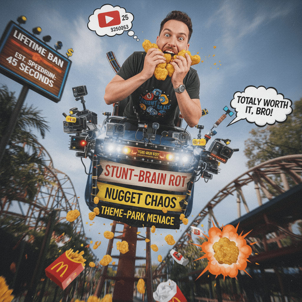 man gets lifetime ban for eating mcnuggets on coaster, definitely worth it