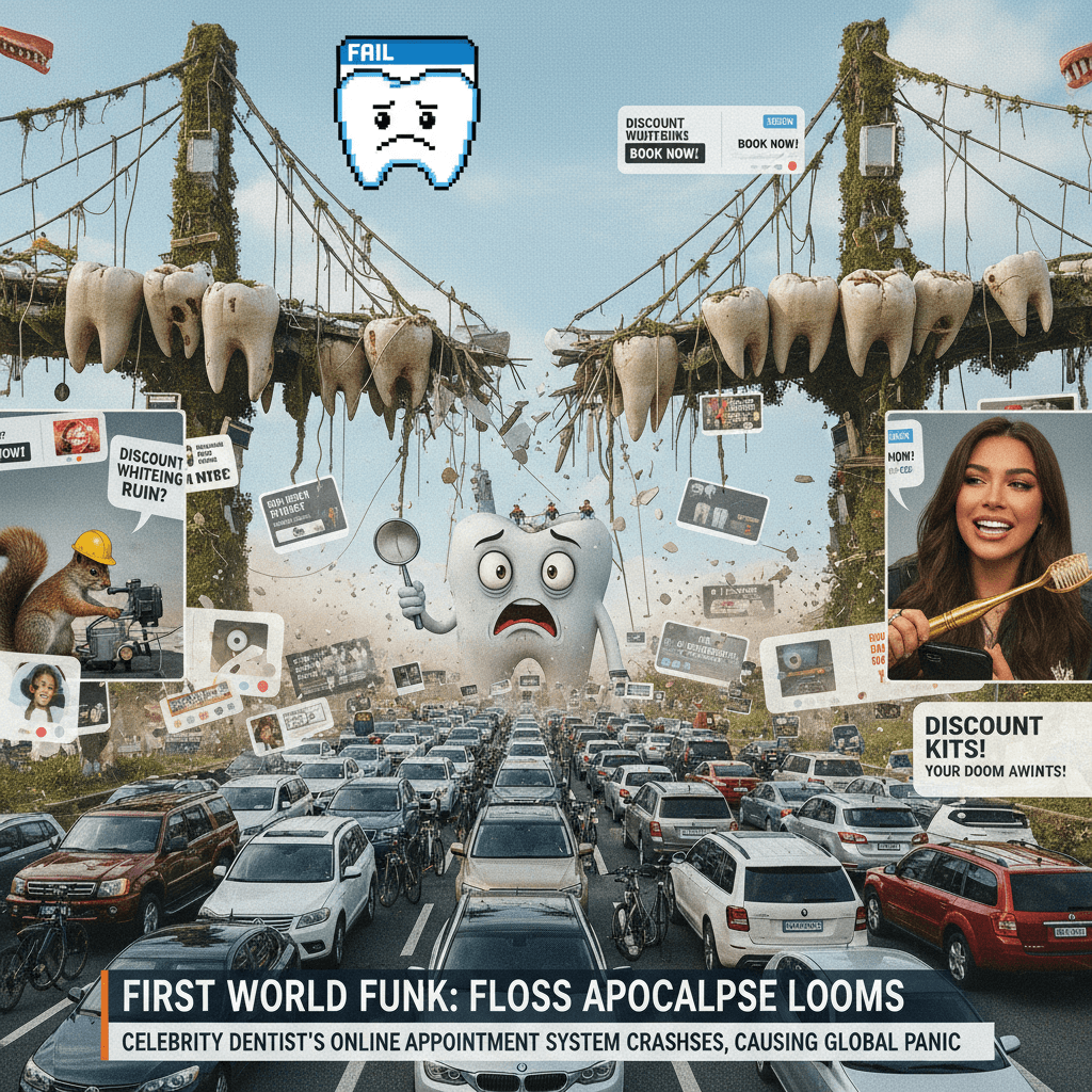 Serious infrastructure crisis meets dental anxiety in the worst mashup ever