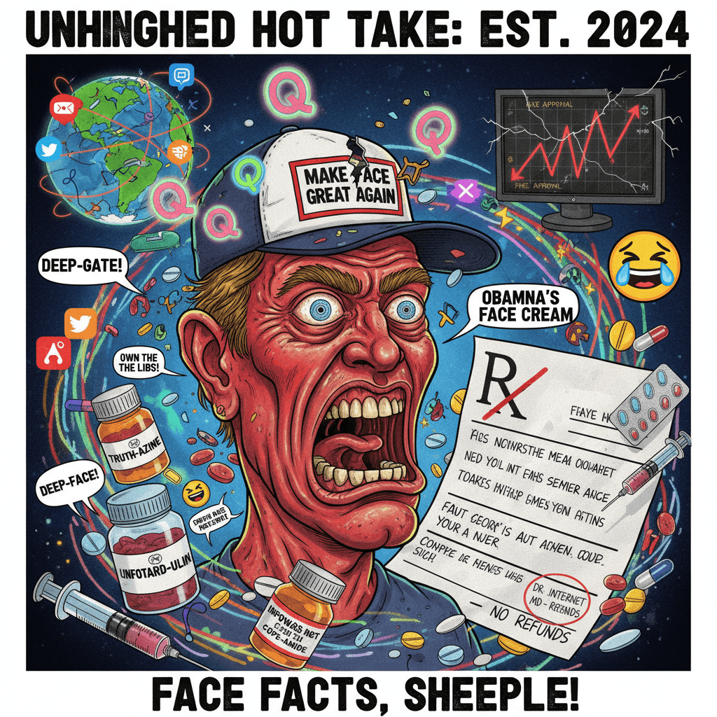 Unhinged hot take disguised as medical advice about a guy's face