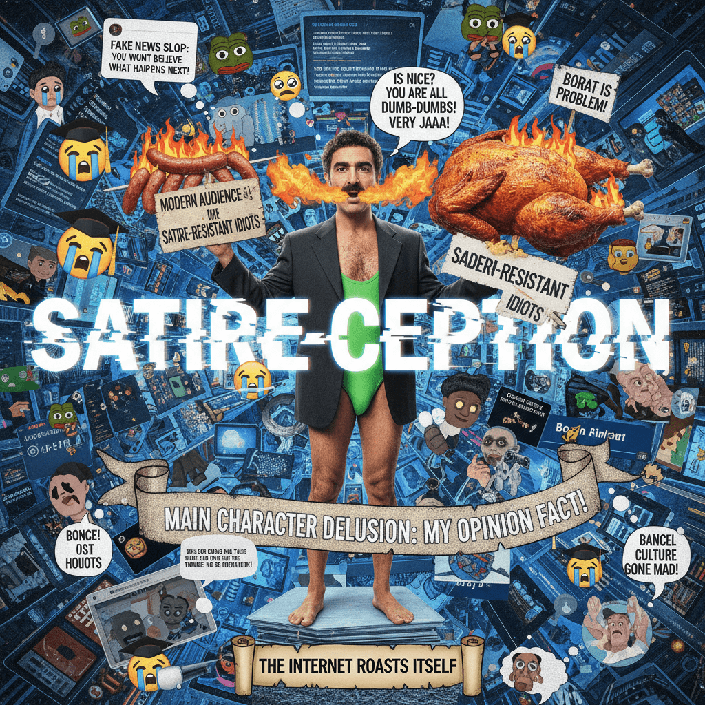 Sasha Baron Cohen roasts modern audiences for being too dumb to understand his satire