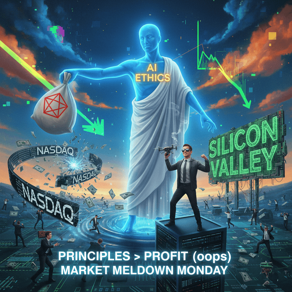 when your AI company refuses Pentagon money and crashes the nasdaq