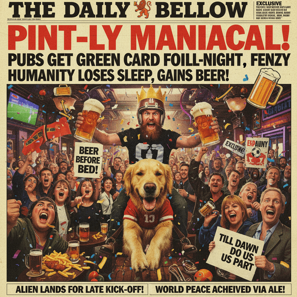 Pubs win the right to serve pints till 1am for football, humanity rejoices