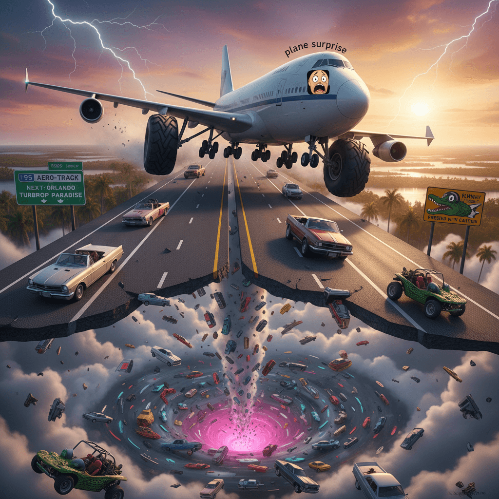 Plane said 'I-95 speedway' and took it literally