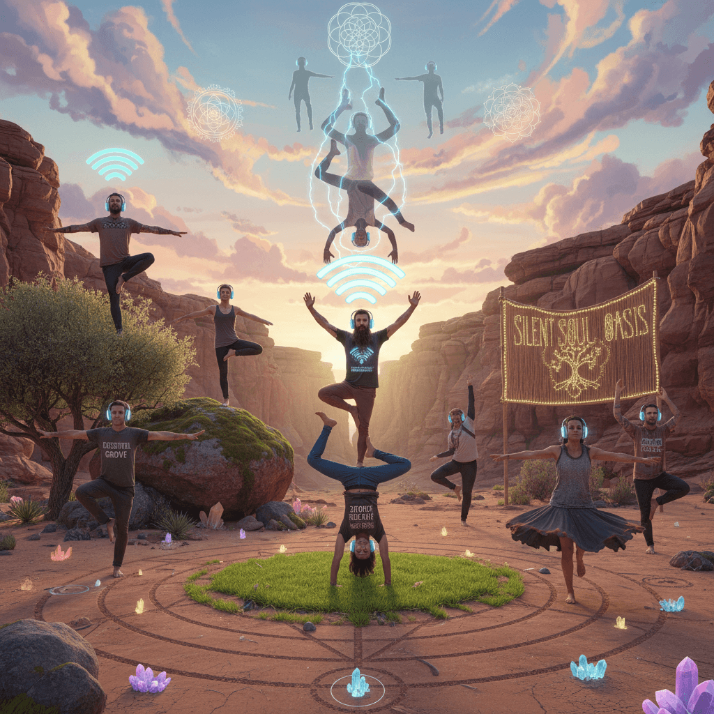 Dance alone together in headphones while spiritually transcending yourself