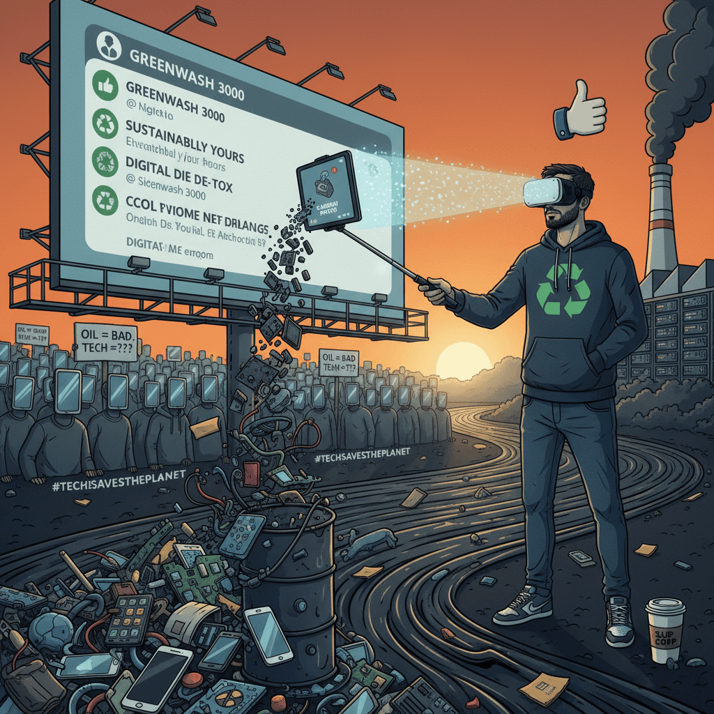 tech pollution bad, oil spill comparisons good, discourse unchanged