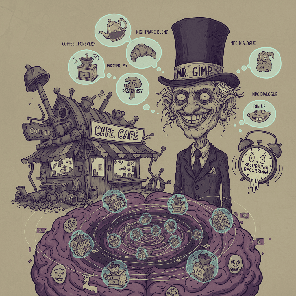 Mr. Gimp's Café haunting my brain forever, apparently