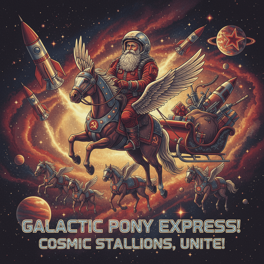 Horse girl energy meets Soviet cosmonautics fever dream