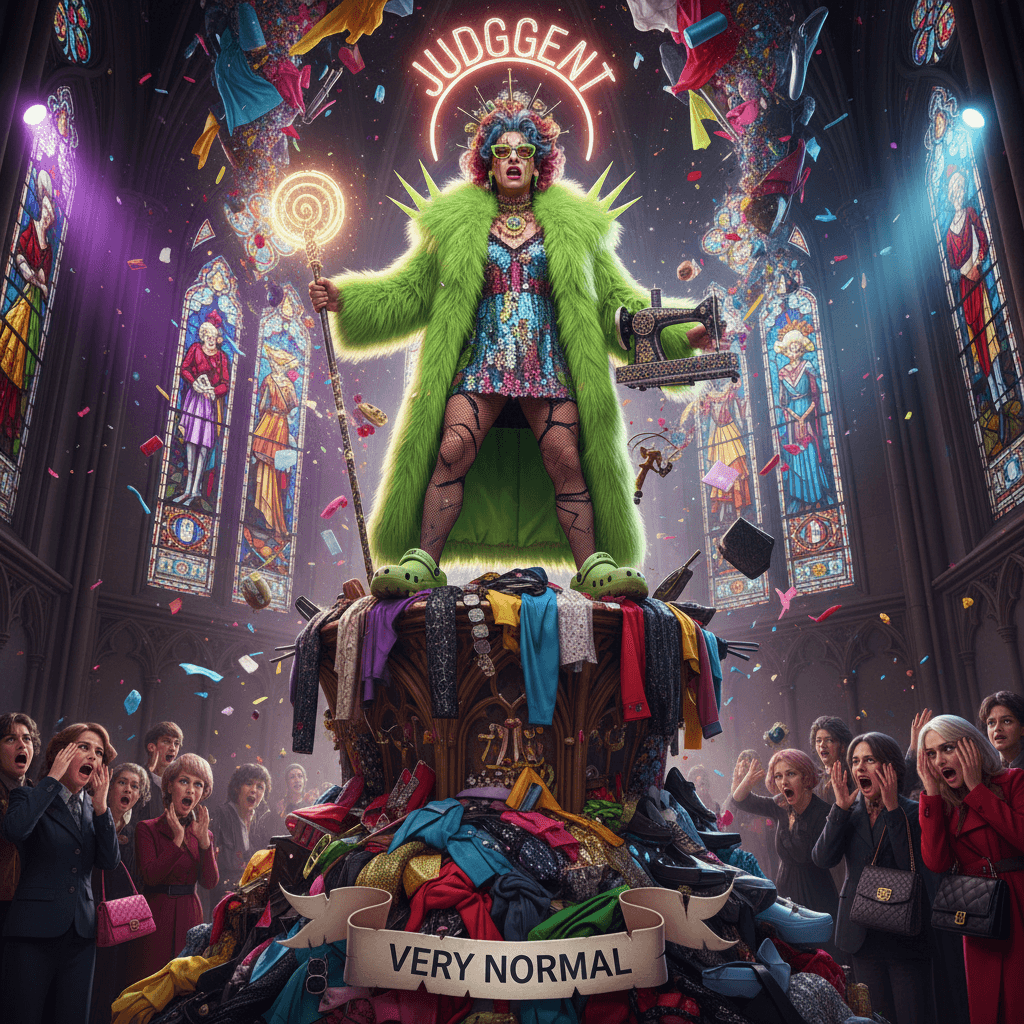 Fashion messiah declares judgment from unholy pulpit, very normal