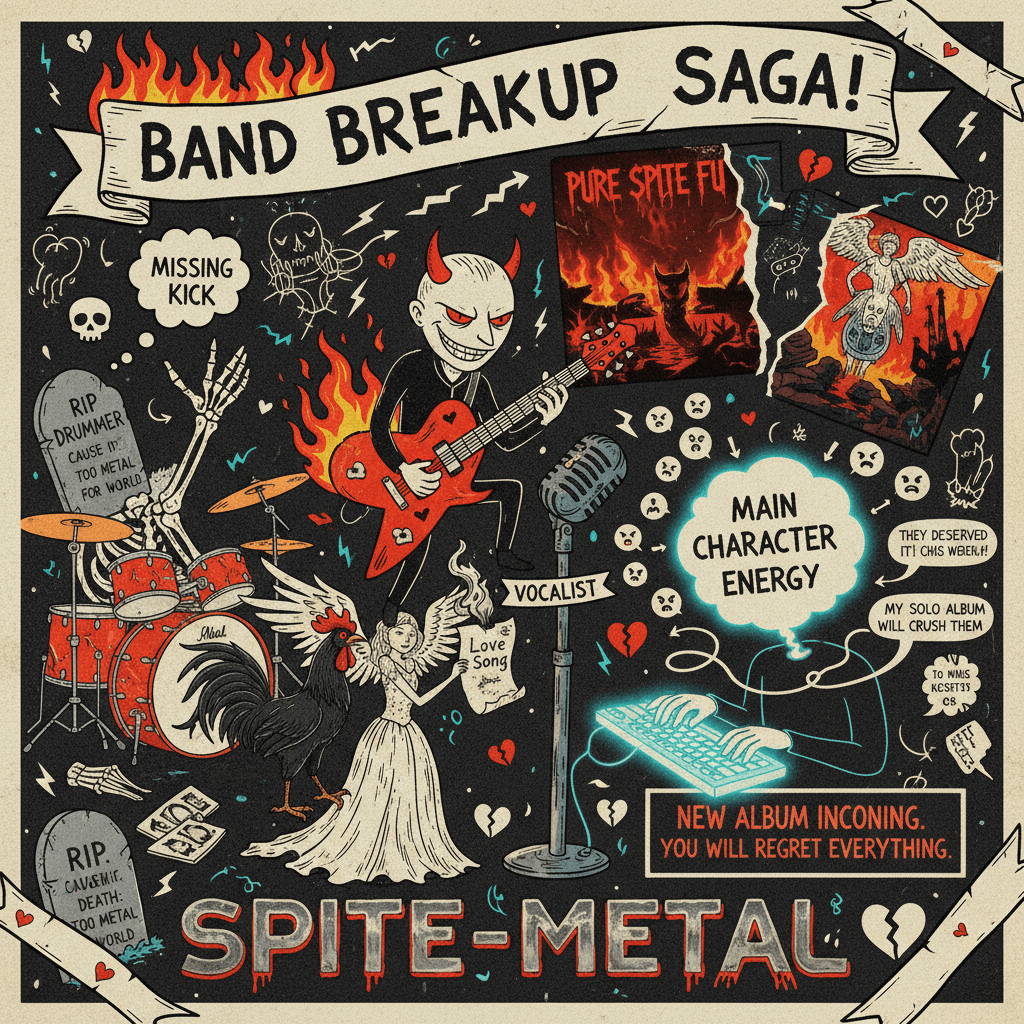 guitarist cucked vocalist, drummer dead, metal album incoming—pure spite fuel