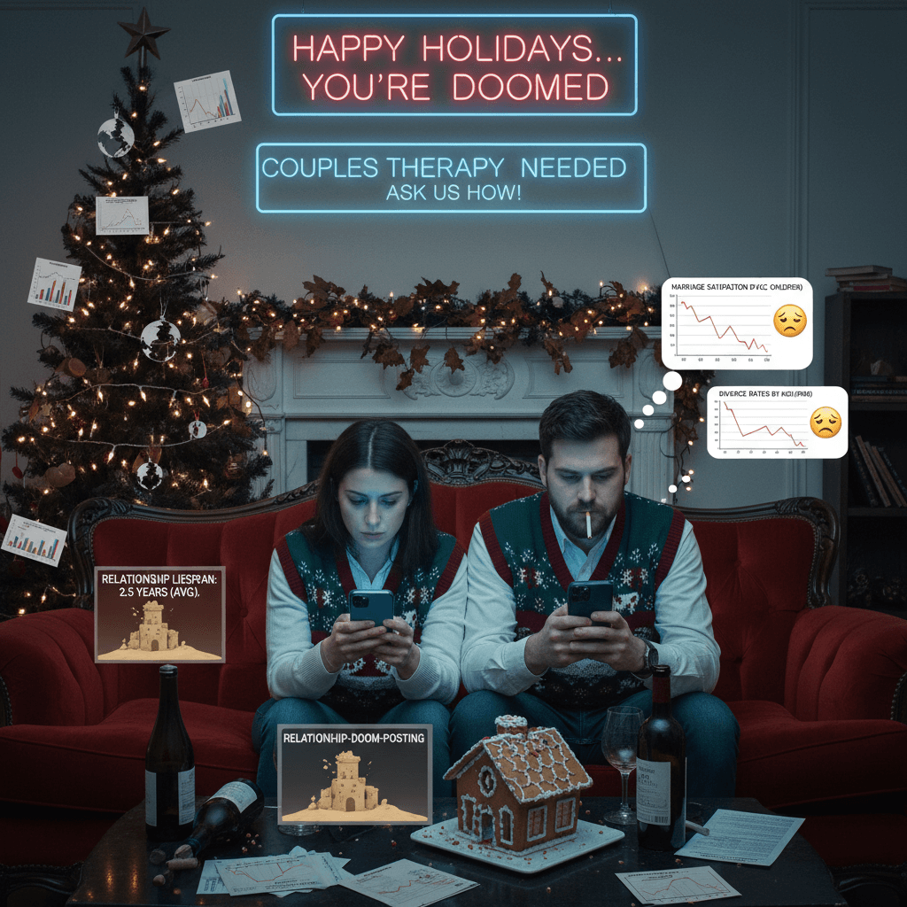 Nothing says 'festive cheer' like existential relationship dread statistics