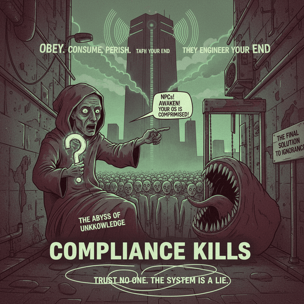 They want you stupid but also dead, probably