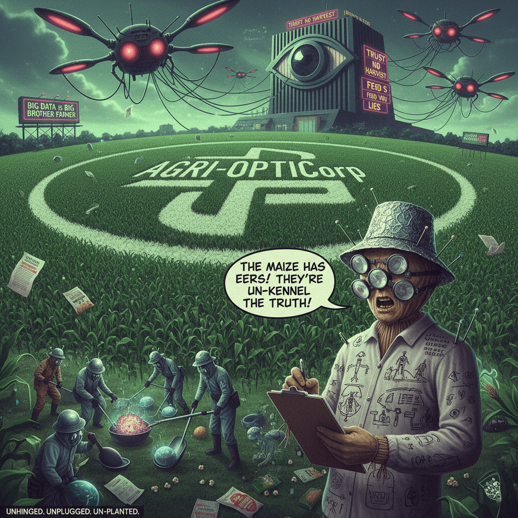 Big Agriculture surveillance meets crop circle lore, absolutely unglued