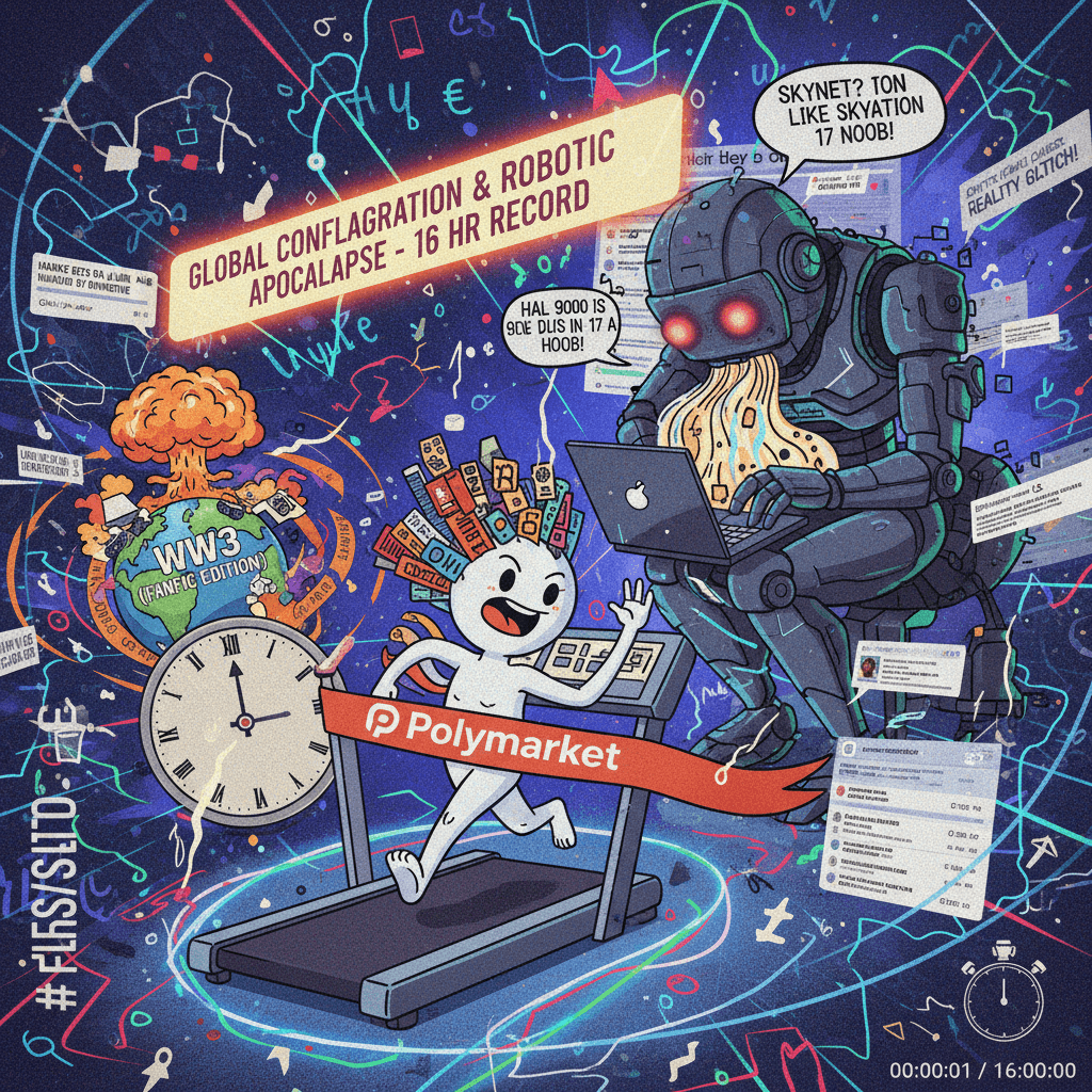 Polymarket speedruns WW3 and AI doomposting in 16 hours flat