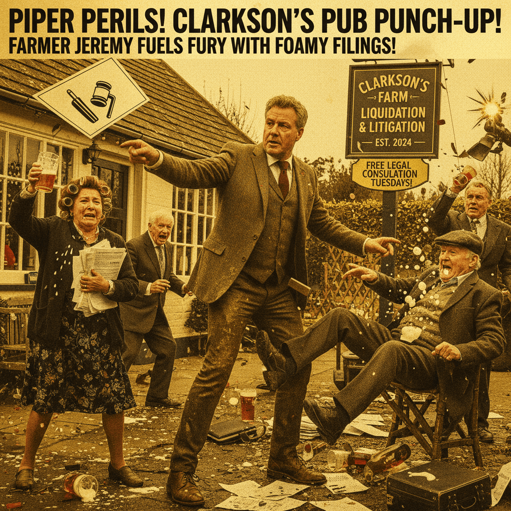 Clarkson's farm now serving lawsuits with the pints