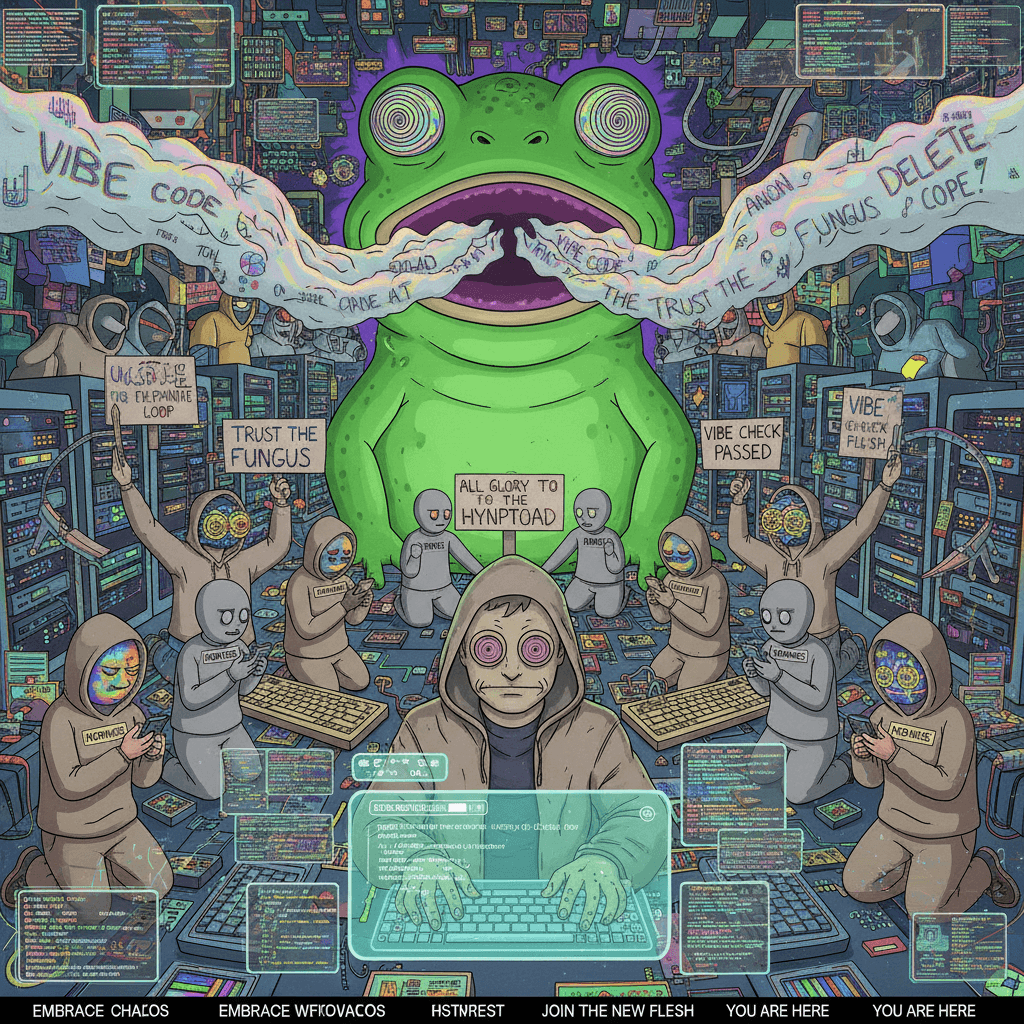 normies can't see the hypnotoad chemtrails, vibe code ASAP