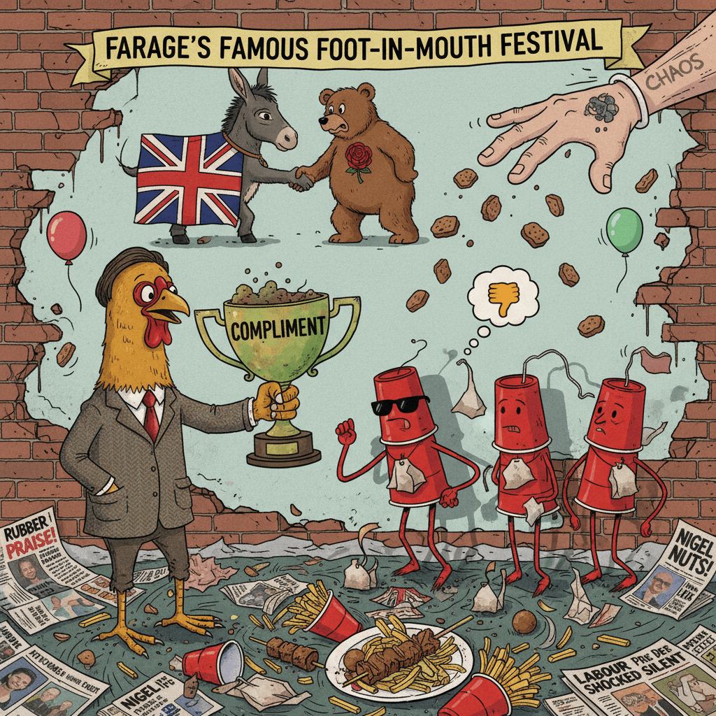 Farage accidentally compliments Labour; chaos ensues