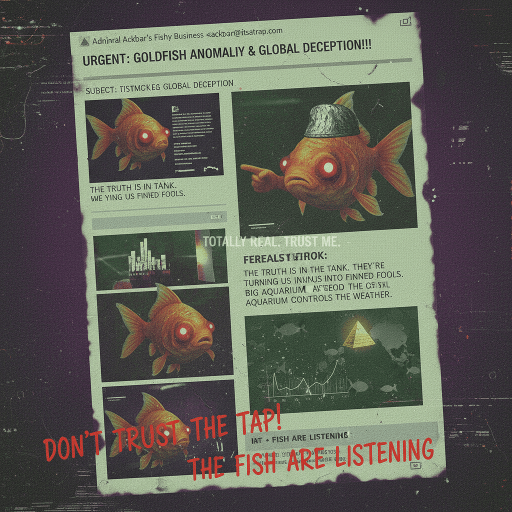 Totally-real-trust-me email ft. sus goldfish references