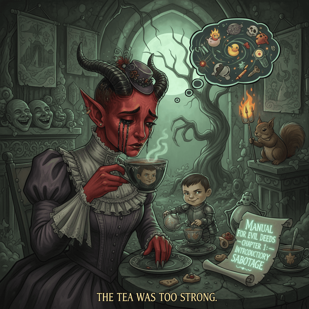 Demonic tea time reflection hits different at 8pm