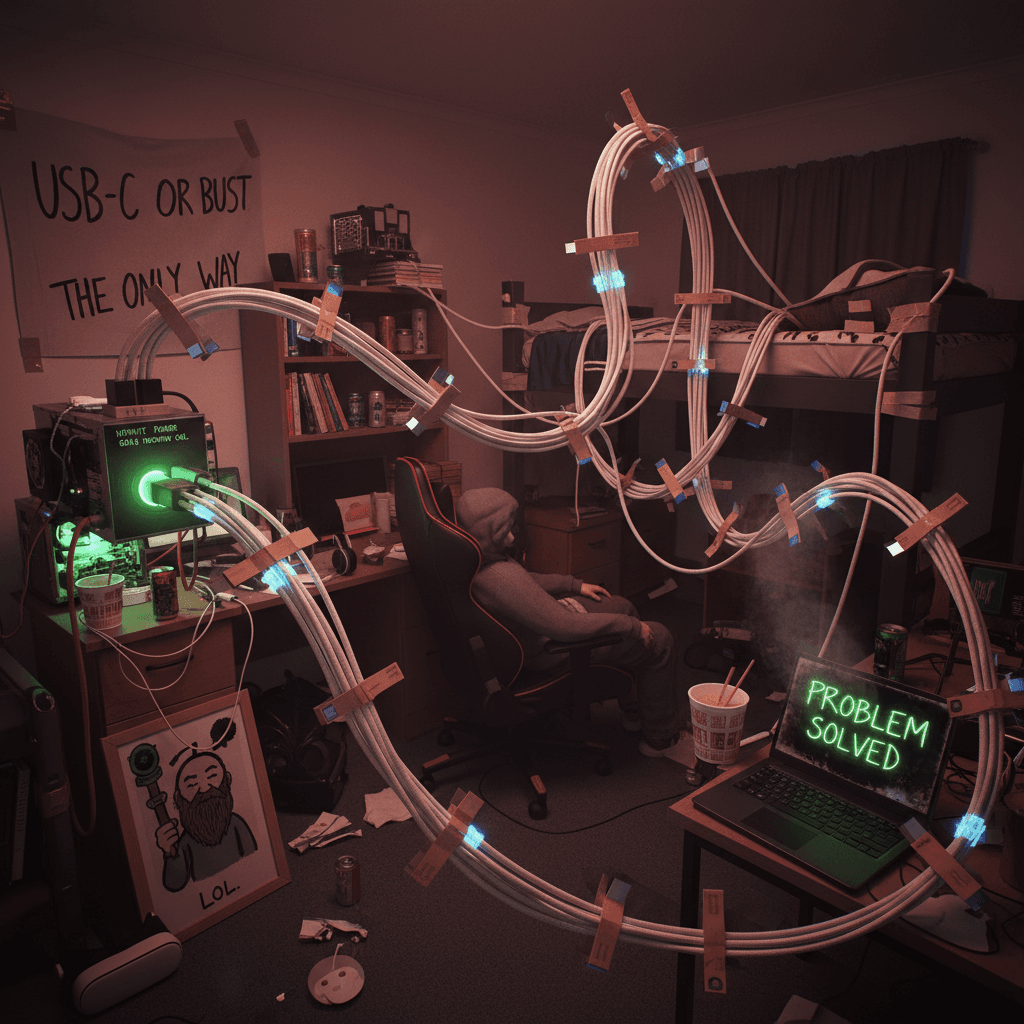 just use 47 usb-c cables in series lol problem solved