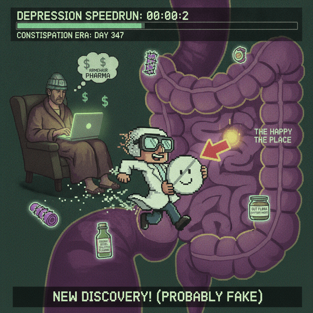 breaking: scientists find depression cure in your colon