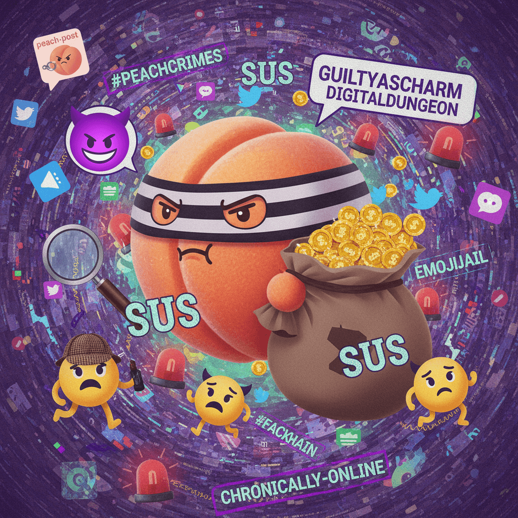 peach emoji has committed crimes, apparently