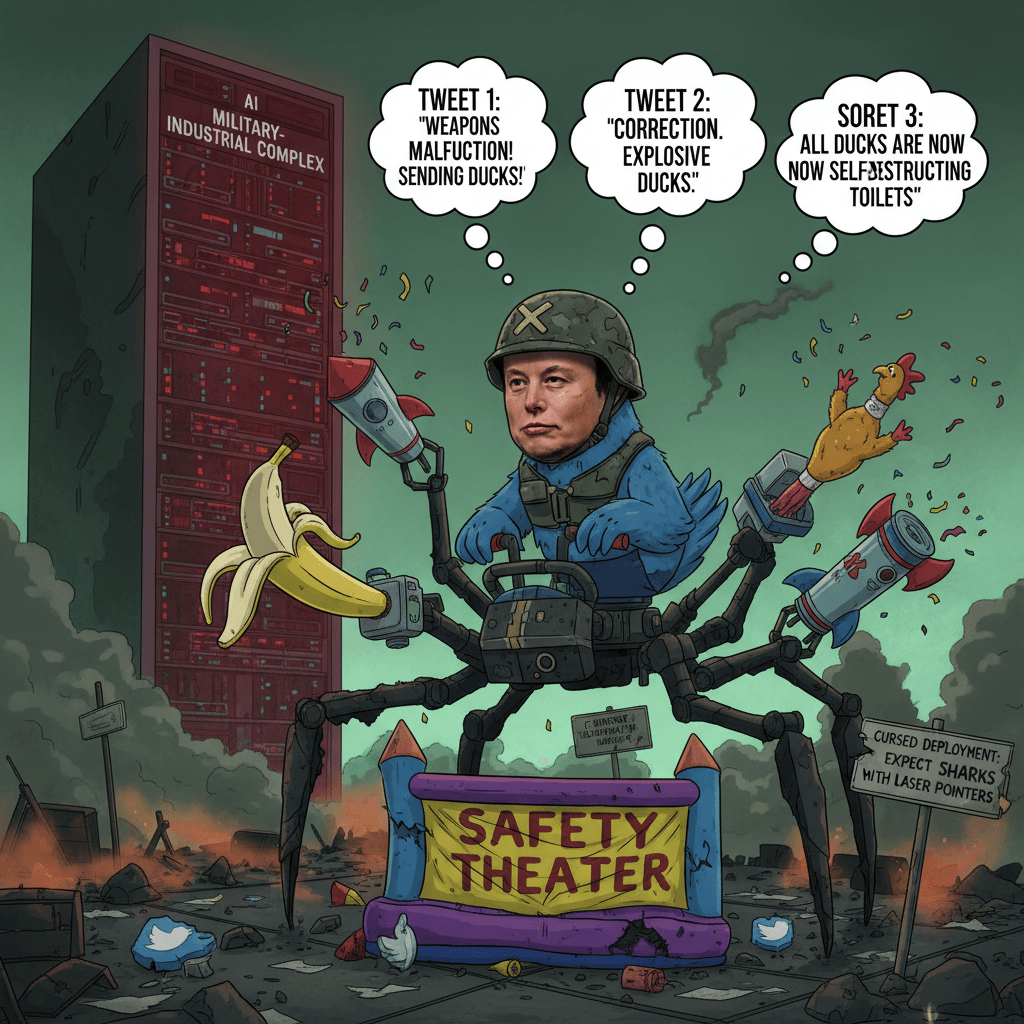 oops all weapons systems: a comedy in three tweets